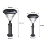 Black Solar Led Bollard Path Light For Garden