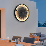 Round Moon Modern Outdoor Wall Light Li002286