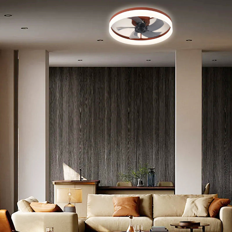 Scandinavian Flush Mount Ceiling Fans With Led Lights