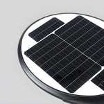 Black Round Modern Outdoor Led Solar Post Street Light