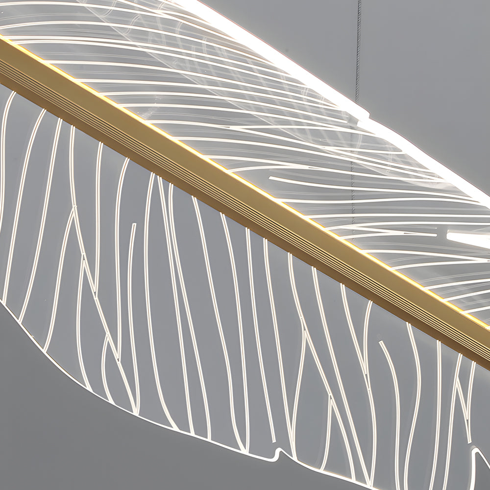 Acrylic Leaf Led Modern Chandelier Li002712