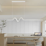 Aurelle Wave LED Pendant Light – Minimalist Nordic Chandelier with Stepless Dimming