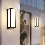 Modern Black Outdoor Wall Sconce with Motion Sensor and LED Illumination