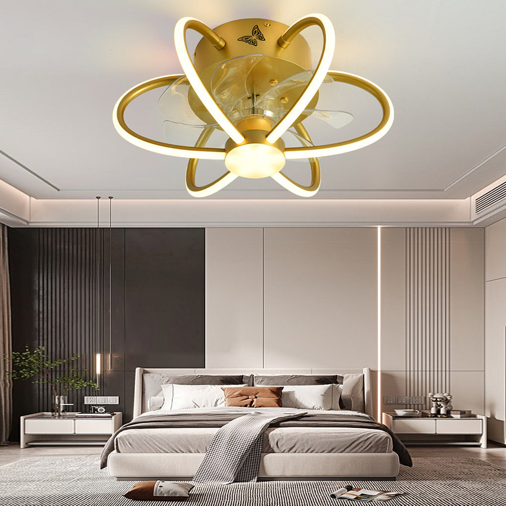 Flower Bladeless Ceiling Fans With Remote Ha082877