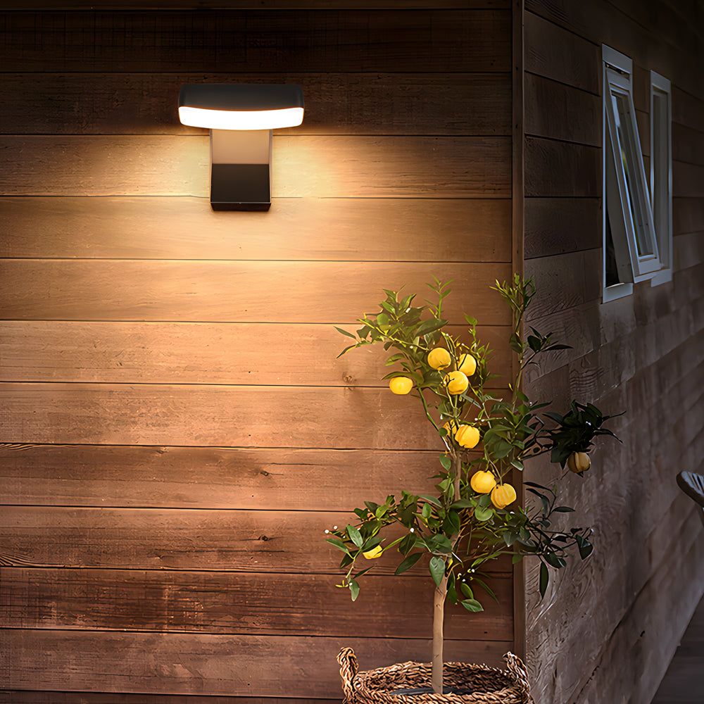 Black Motion Sensor Outdoor Wall Light Rotatable