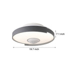 Modern 6 Speed Bladeless Ceiling Fan With Dimmable Led Light Round