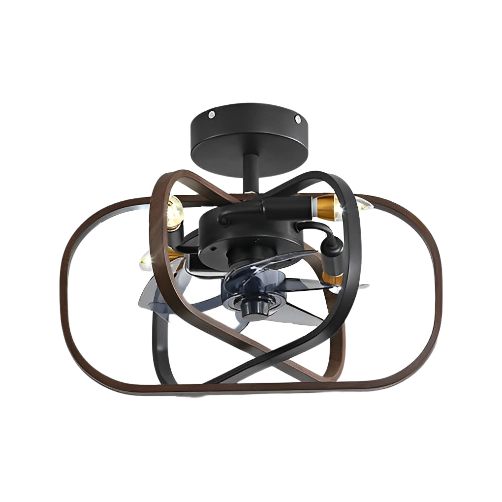 Retro Led Bladeless Ceiling Fans With Remote Ha084443