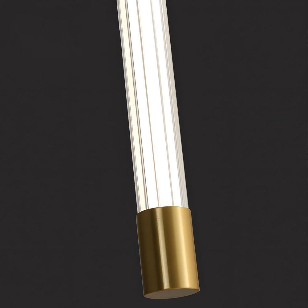 Acrylic Tube Tall Linear Wall Semi Flush Mount Sconce