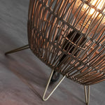 Handwoven Rattan Oval Floor Lamp for Outdoor Living Spaces