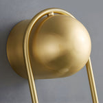 Mila Wall Sconce 1 Light Glass Globe Wall Light Gold Black