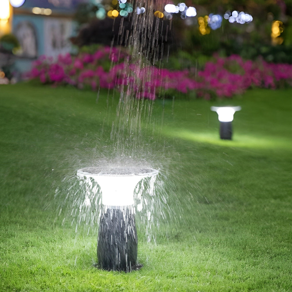 Modern Solar Path Downlights 360° Black LED Landscape Lighting