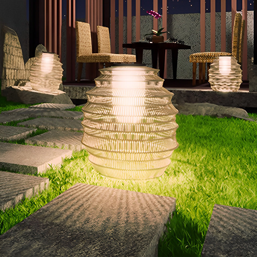 Handwoven Solar Outdoor Lanterns Ha091075