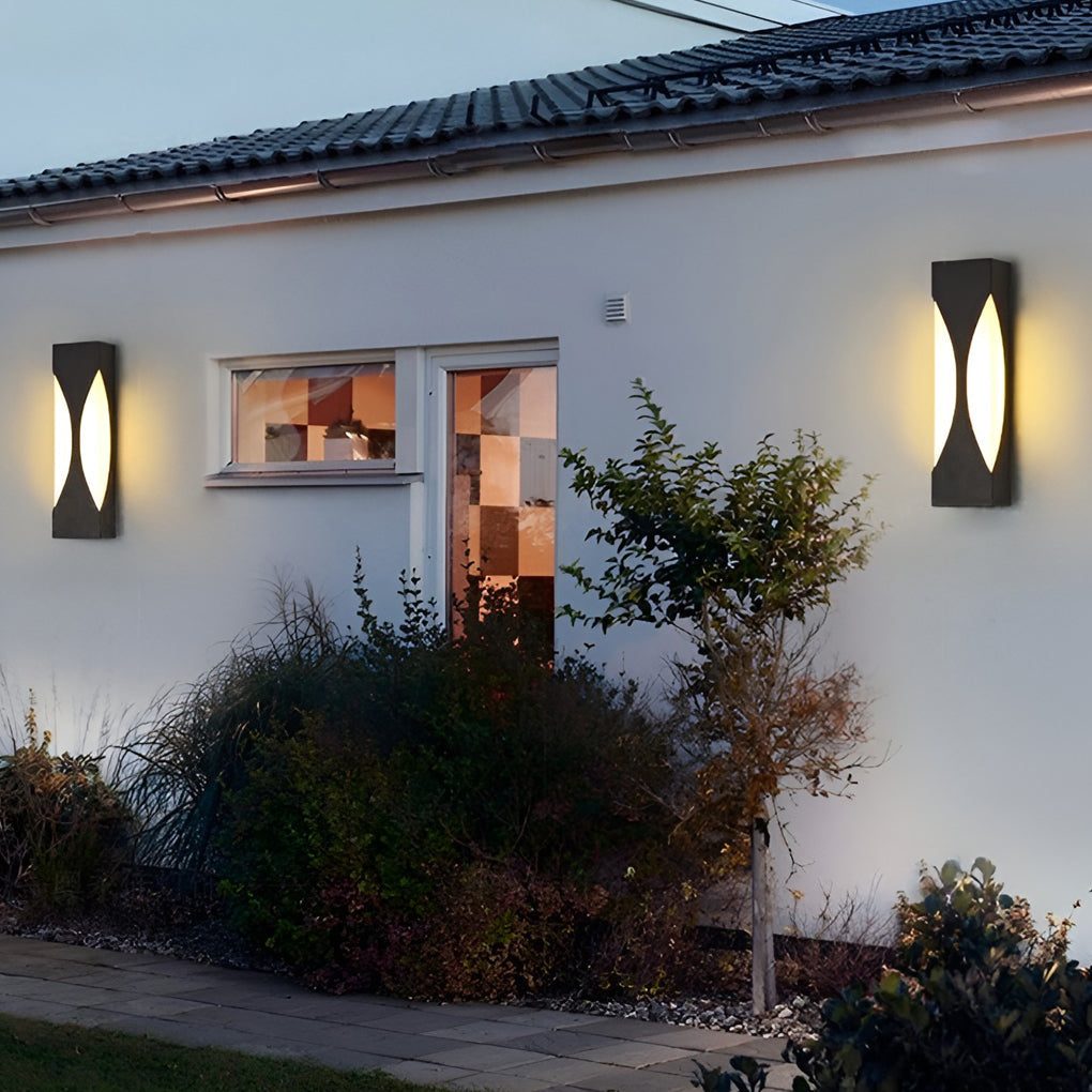Modern Outdoor Wall Sconce in Black Stainless Steel with LED Illumination