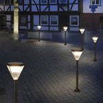 Cone Solar Path Light in Black Aluminum for Modern Landscapes
