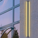 Linear LED Outdoor Wall Light in Matte Black, Waterproof Architectural Exterior Fixture