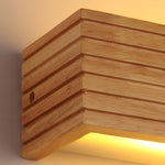 Wood Rectangular Waterproof Led Nordic Wall Sconce