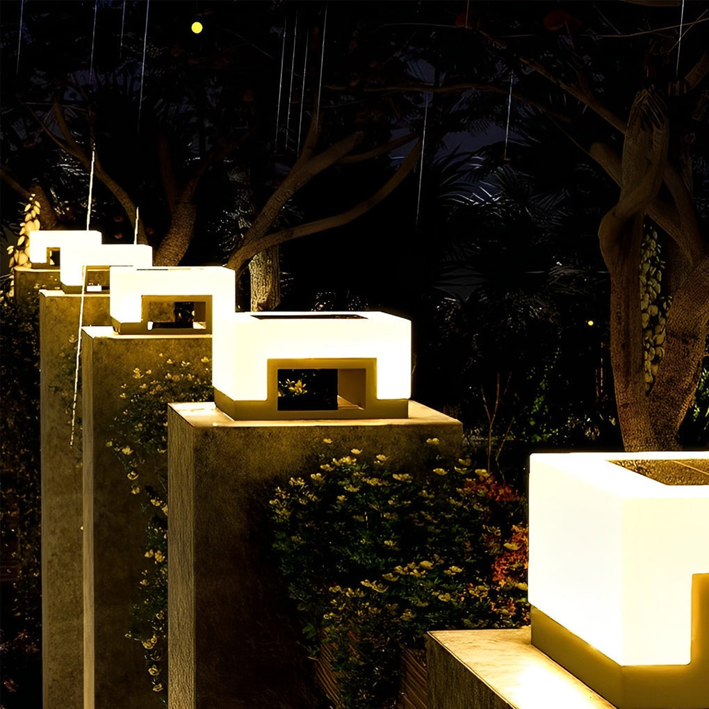 Square Solar Post Caps Light Ha091711