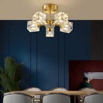 3 4 5 6 Light 180 Adjustable Crystal Shades Ceiling Light Fixture