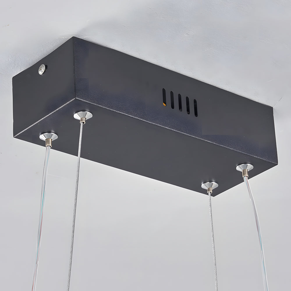 Linear Island Suspended Lighting Fixture Modern Led Pendant Light For Dining Room