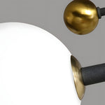4 6 8 Light Modern Sputnik Globe Semi Flush Mount Light With White Glass Shade