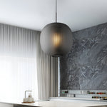 Round Lantern Shaped Glass Led Modern Pendant Light