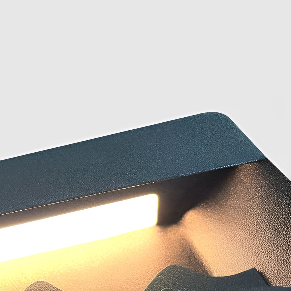 Mountain Scenery Modern Solar Fence Post Lights Li002266