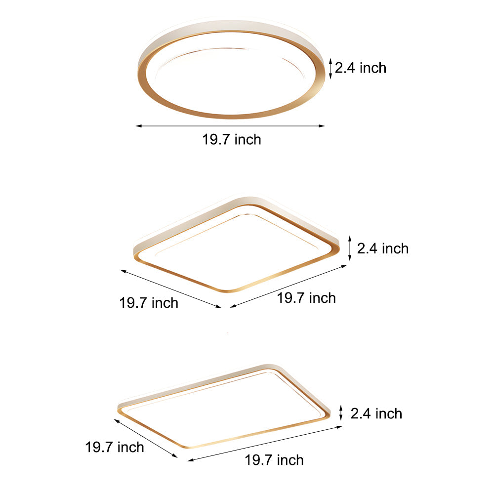 1 Light Rectangular Led Flush Mount Ceiling Light