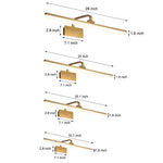 Brass Linear Bathroom Vanity Light Curved Rod Design