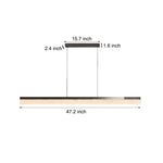 47 24 1 Light Linear Led Dimmable Kitchen Island Pendant Black Bronze