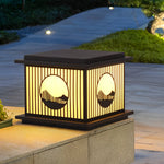 Retro Mountain Scenery Solar Pillar Lamp Ha080741