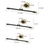 Gold Black Rotatable Linear Led Bathroom Vanity Light