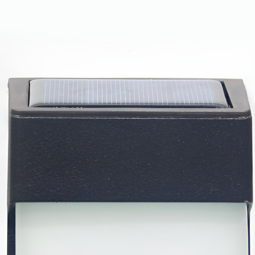 Rectangular Led Outdoor Solar Sconce Light