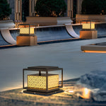 Square Waterproof Solar Outdoor Post Light