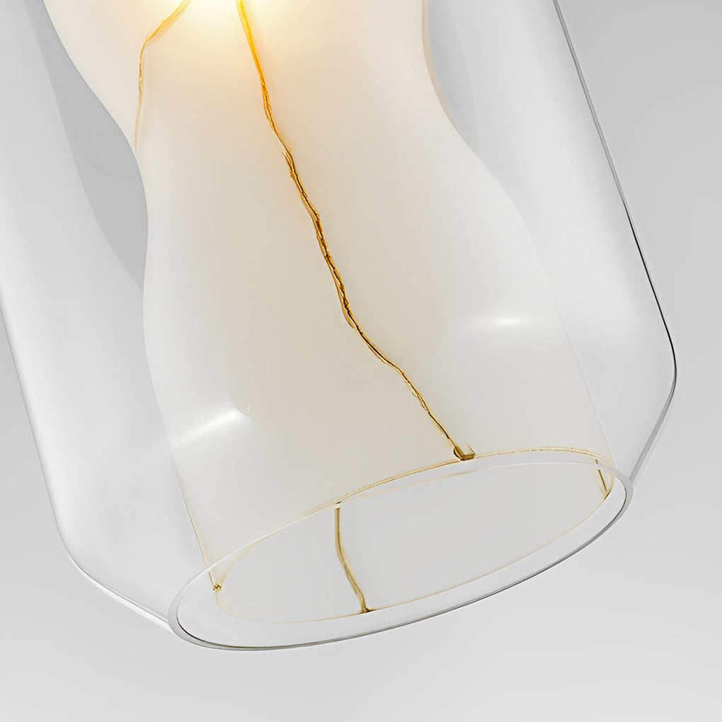 Double Glass Lampshade Pendant Light Ha088341