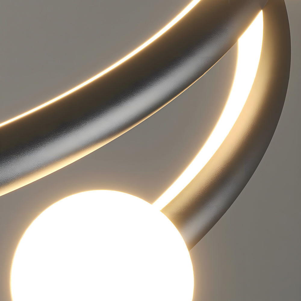 Minimalist Ring Ball 3 Step Dimming Led Nordic Chandelier Hanging Lamp