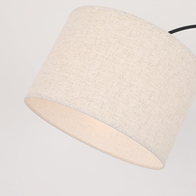Marble Base And Shaded Adjustable Arc Floor Lamp