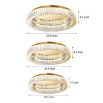 Round Crystal Stepless Dimming Led Luxury Post Modern Ceiling Light Fixture