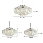 Seashell Discs Chandelier 39 4 Chain Length Pendant Lights