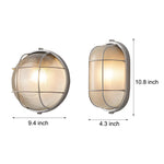 1 Light Retro Industrial Oval Round Outdoor Wall Lights Wall Lamp