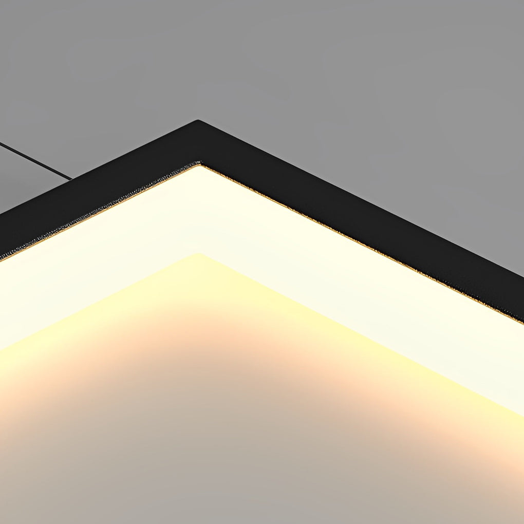 Nordic Black Aluminum LED Linear Staircase Chandelier