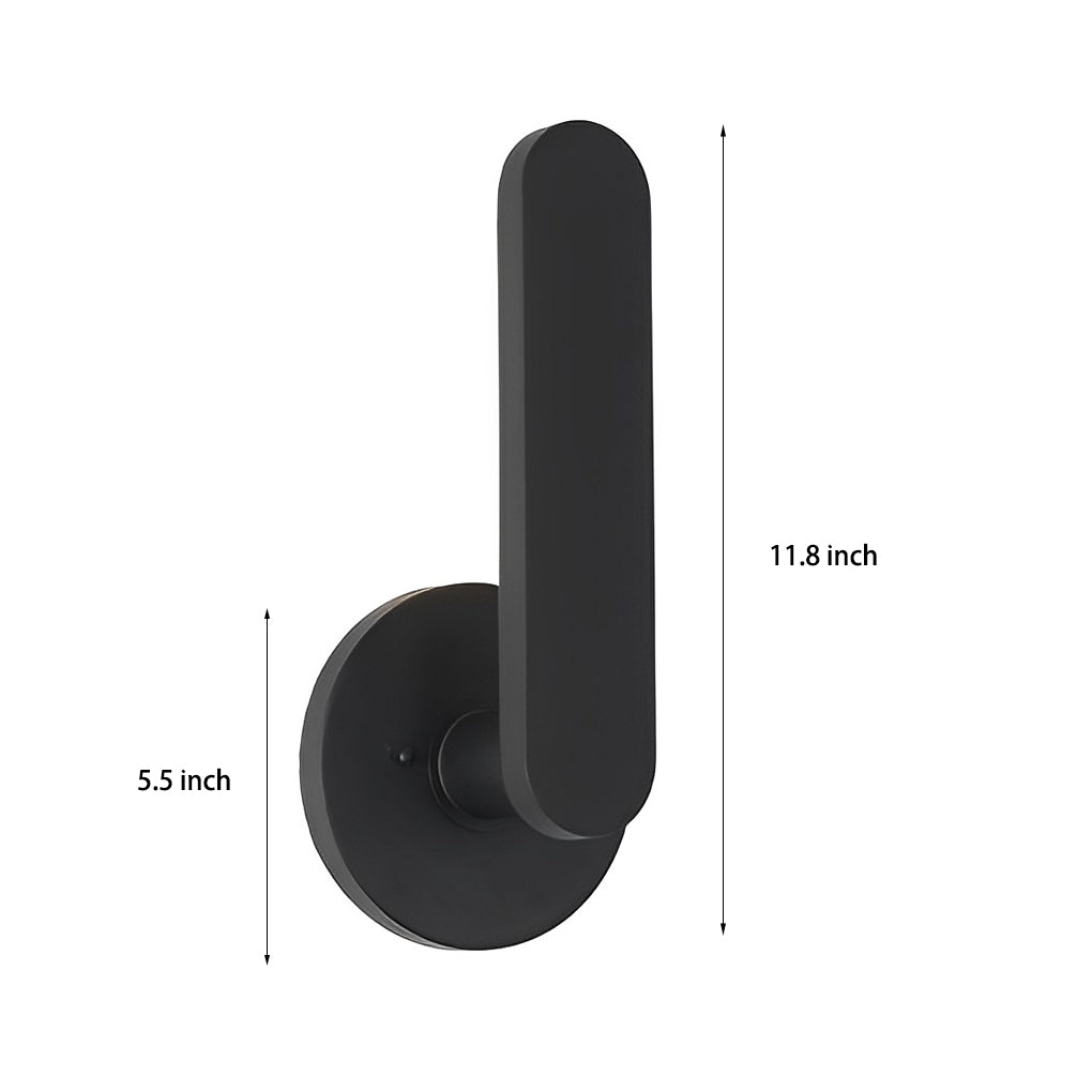 12 In High Matte Black Aluminum Armed Led Outdoor Wall Light