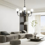 Aurelia Glass Globe Chandelier — Modern French Minimalist Pendant Light