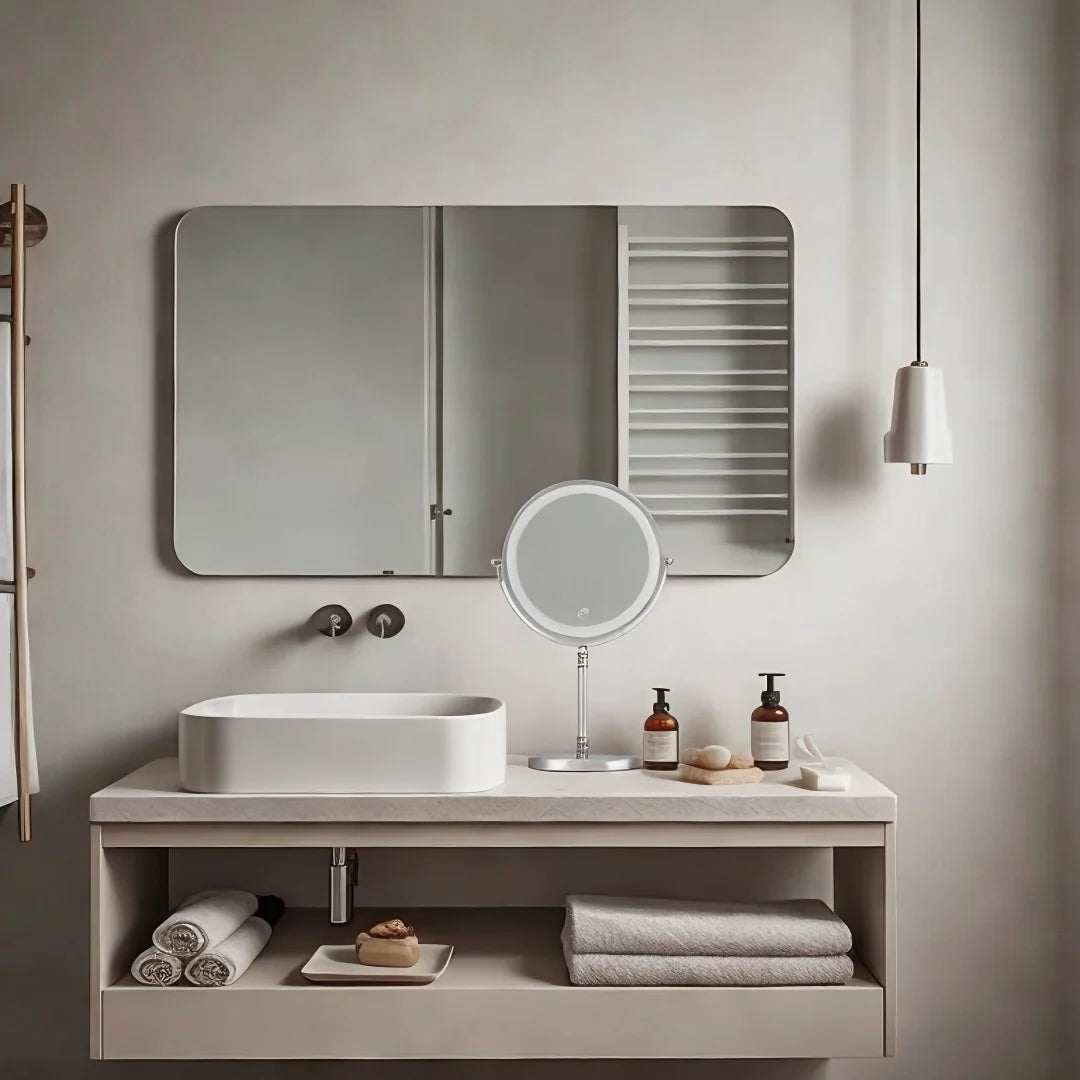 Three Tone Dimming Wall Mounted Makeup Mirror