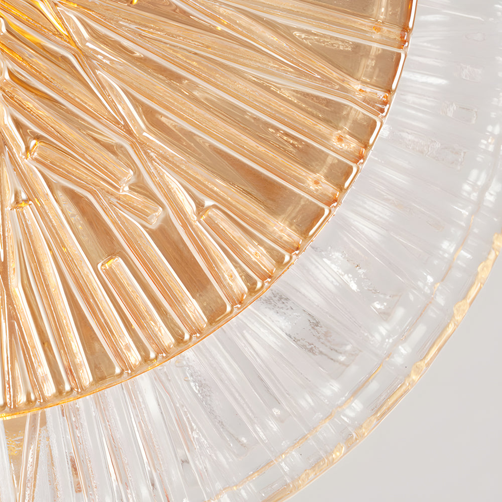 Modern Crystal Glass Disc Pendant Light With Led 1 Light Round Hanging Lamp
