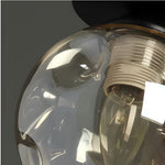 Nordic Corridor Glass Ceiling Light Fixture With Amber Smoky Shades