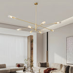Industrial Sputnik Chandelier Copper Linear Pendant Lights 6 8 Light