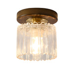 Square Iron Frame American Country Style Ceiling Light Fixture 1