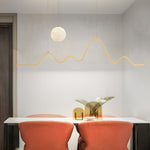 47 24 Modern Wavy Linear Moon Led Kitchen Island Pendant Light