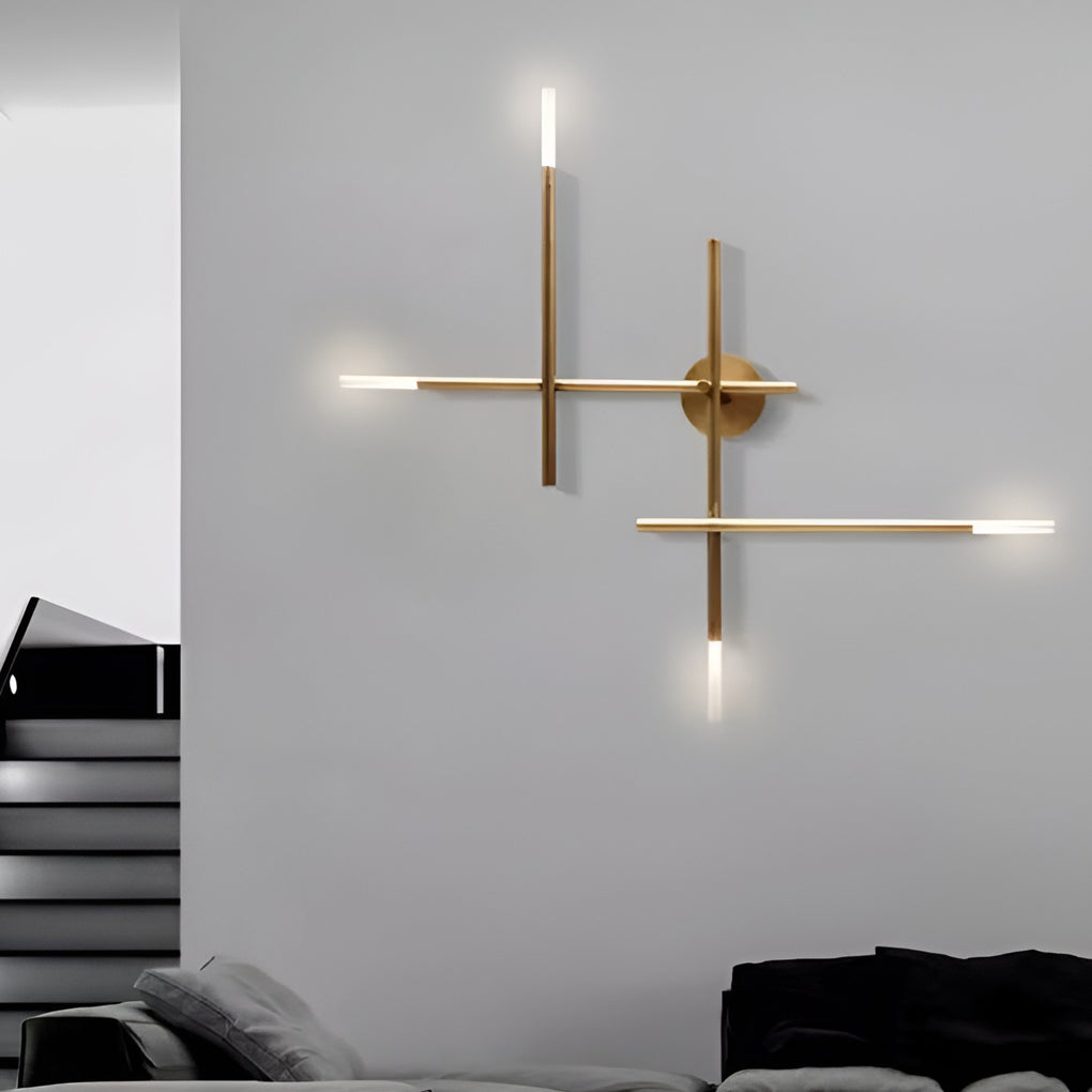 Modern LED Wall Sconce with Artistic Iron and Acrylic Design