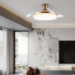 Sleek Flush Mount Ceiling Fan With Led Light